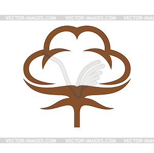 Cotton icon or clothing natural textile tag - vector EPS clipart