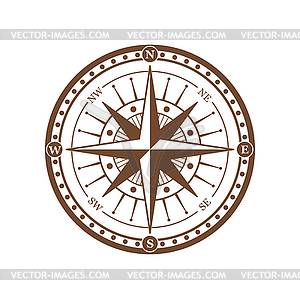 Старинный компас роза ветров навигационный морской знак - клипарт в формате EPS