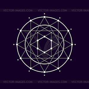Этнический масонский символ геометрической формы, магический знак - векторный клипарт