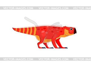 Bagaceratops, cartoon dinosaur character, Jurassic - vector clipart