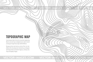 Топографическая карта, сетка, текстура, контур рельефа - изображение векторного клипарта