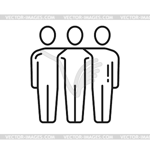 Group of people in staff cooperation, relationship - vector clipart