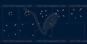 Анимированный эффект сверкания или сияния, игровой спрайт - клипарт в векторе / векторное изображение