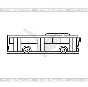 Passenger tour bus emblem, school transport sign - vector clip art