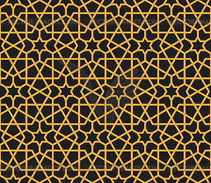 Mashrabiya pattern or arabesque Arabic ornament - vector image