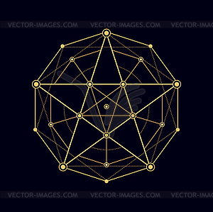 Алхимический символ пентаграммы, мистическая форма в стиле бохо - клипарт в формате EPS