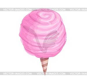 Cartoon cotton candy, dessert - vector image