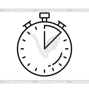 Chronometer outline icon. Stopwatch clock timer - vector clip art