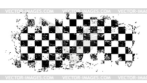 Grunge race flag of motocross and rally sport - vector image