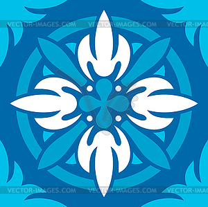 Portuguese moroccan azulejo ornament tile pattern - vector clipart