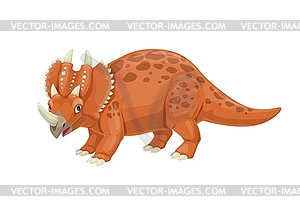 Cartoon Centrosaurus dinosaur comical character - vector image