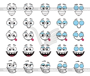 Cartoon giggle face and blink eye animation emoji - vector EPS clipart