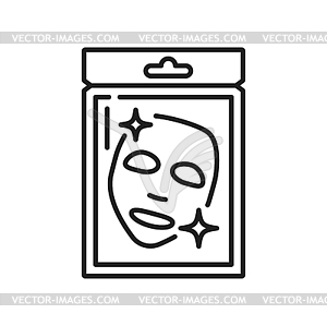 Facial mask icon, face beauty, skin care cosmetics - royalty-free vector image