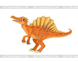 Мультяшный динозавр спинозавр забавный персонаж - графика в векторе