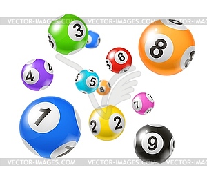 Набор цветных шаров для лотереи бинго 3d - графика в векторе