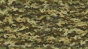 Grass ground pixel, military camouflage pattern - stock vector clipart