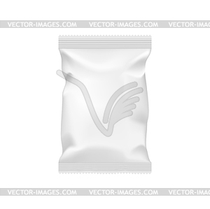 Polymer and paper package and packet 3d - vector image