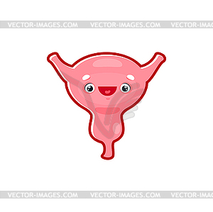 Cartoon bladder human body organ urinary character - vector image