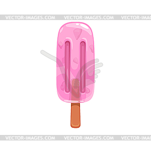 Cartoon popsicle ice cream, fruit dessert food - color vector clipart