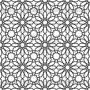 Mashrabiya arabesque arabic cnc seamless pattern - vector clipart