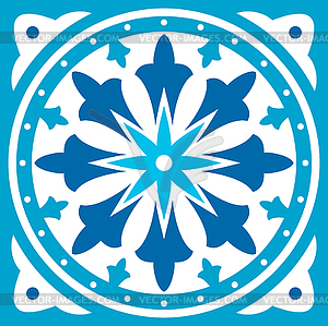 Марокканский узор плитки Azulejo, майолика, талавера - изображение в векторе