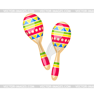 Barranquilla carnival maracas musical instrument - vector EPS clipart