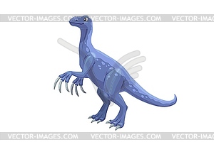 Cartoon therizinosaurus dinosaur character - vector image