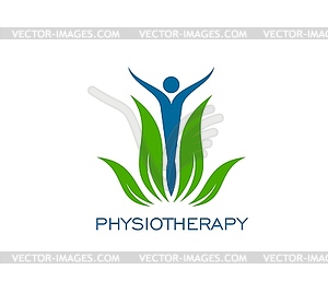 Значок физиотерапии, боди-массаж или хиропрактика - изображение в формате EPS