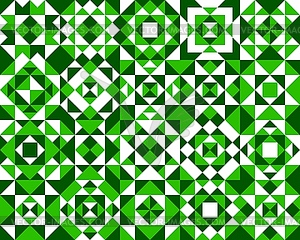 Бело-зеленый узор керамической плитки, мозаичный пол - клипарт в векторе / векторное изображение