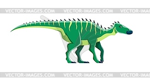 Cartoon Shantungosaurus dinosaur character, dino - vector image