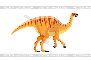 Cartoon Camptosaurus dinosaur character, kids dino - vector clipart