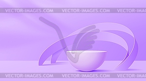 Purple, lavender or violet podium and arches - vector image