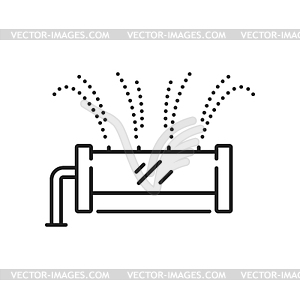 Agriculture and gardening irrigation system icon - vector image