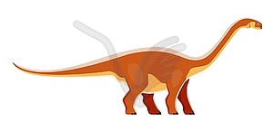 Cartoon Cetiosaurus dinosaur character, cute dino - vector clip art