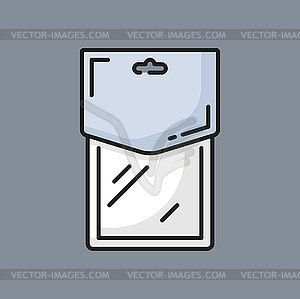 Pouch bag blank foil food doy pack - vector image