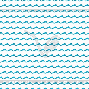 Sea and ocean waves seamless pattern, wavy lines - vector image