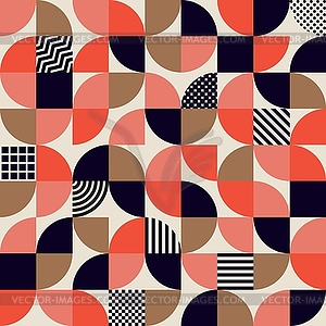 Modern geometric pattern, Bauhaus grid background - vector clipart