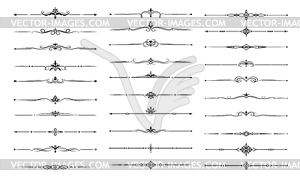 Vintage dividers, flourish borders or decorations - vector clip art