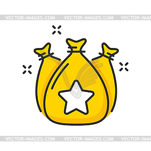 Money bags icon, loyalty benefits, bonus, reward - vector EPS clipart