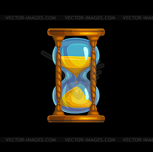 Magic sand glass clock. hourglass timer - vector clipart