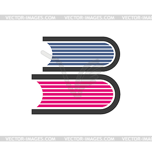Простая иконка для чтения книг, библиотеки или книжного магазина - векторное изображение