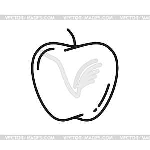 Outline apple raw fruit vegetarian food snack icon - vector image