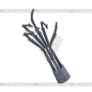 Robotic prosthesis human hand, future technology - vector clip art