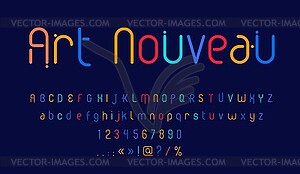 Modern minimal font or type, futuristic alphabet - vector image