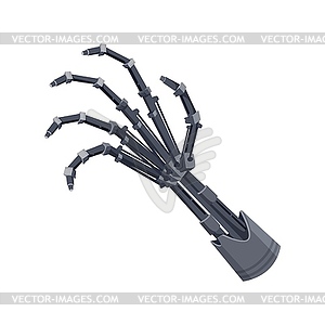 Robot cyborg arm, robotic prosthesis human hand - vector image