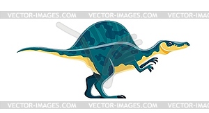 Cartoon dinosaur character, Oxalaia dino, Jurassic - vector clip art