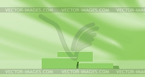 Olive pistachio podium, product display pedestal - vector clip art