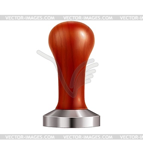 Realistic coffee tamper, barista tool or accessory - vector clipart / vector image