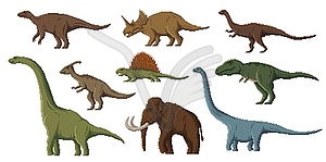 Пиксельный персонаж-динозавр, 8-битное игровое животное. - изображение в векторном виде