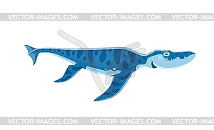 Мультяшный динозавр Лиоплевродон детский персонаж - изображение векторного клипарта